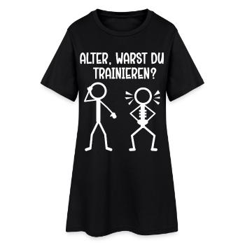 Un bonhomme allumette MEC, TU T’ENTRAÎNAIS ? Drôle - Robe T-shirt Femme - noir - Devant