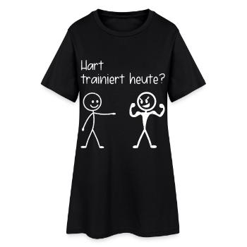Gym HARD TRAINS FUN TODAY - Women’s T-Shirt Dress - black - Front