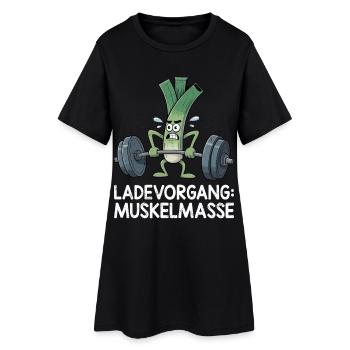 Weightlifter LOADING MUSCLE MASS Funny - Women’s T-Shirt Dress - black - Front