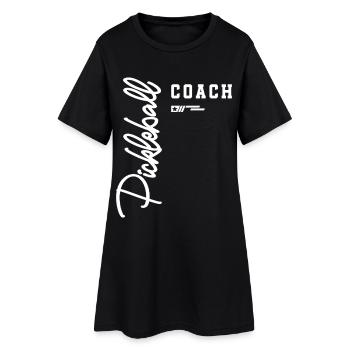 Pickleball Coach Classic Court für Ausbilder - Frauen T-Shirt-Kleid - Schwarz - Vorne