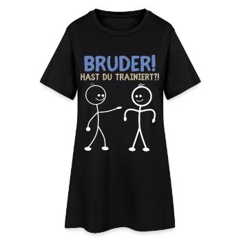 Stick Figure DID YOU TRAIN FUNNY - Women’s T-Shirt Dress - black - Front