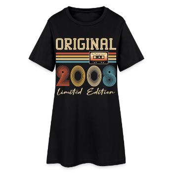 18e anniversaire 18 ans Original 2008 - Robe T-shirt Femme - noir - Devant