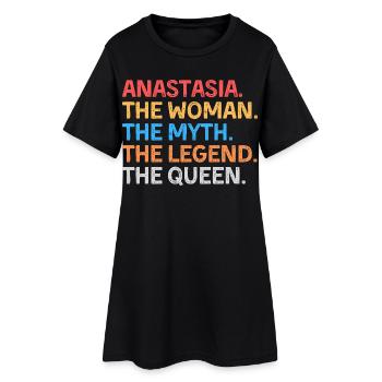 Anastasia La Femme Le Mythe La Légende La Reine - Robe T-shirt Femme - noir - Devant