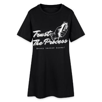 Funny Barber Trust The Process Clipper Shaving Tee - Women’s T-Shirt Dress - black - Front