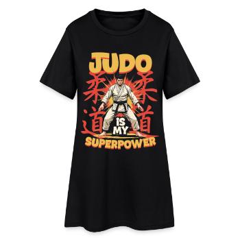 Le judo est mon super-pouvoir - Robe T-shirt Femme - noir - Devant