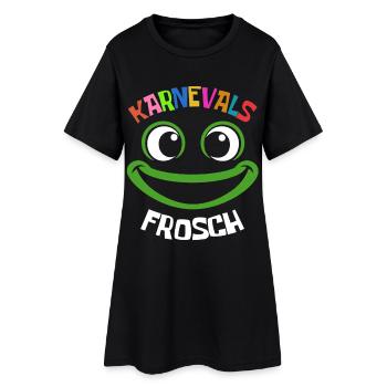 Grenouille du Carnaval | costume coloré de carnaval - Robe T-shirt Femme - noir - Devant