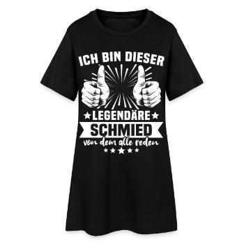 Légende du forgeron - Robe T-shirt Femme - noir - Devant