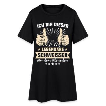Schweisser Sprüche - Frauen T-Shirt-Kleid - Schwarz - Vorne