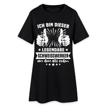 Légende du soudeur - Robe T-shirt Femme - noir - Devant