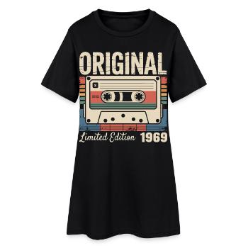 57ème anniversaire - Cadeau Vintage 1969 - Robe T-shirt Femme - noir - Devant