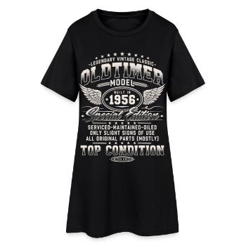 Oldtimer 1956 Vintage 70. Geburtstag Geschenk - Frauen T-Shirt-Kleid - Schwarz - Vorne