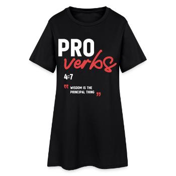 La sagesse est la chose principale Proverbes 4:7 Bible - Robe T-shirt Femme - noir - Devant