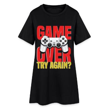 Motif de manette de jeu - Robe T-shirt Femme - noir - Devant