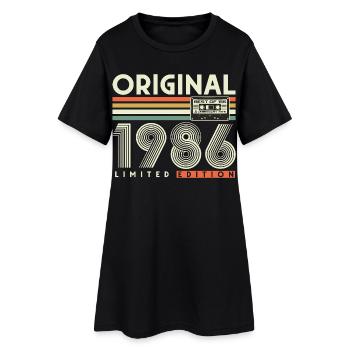 Cadeau rétro vintage pour le 40e anniversaire 1986 - Robe T-shirt Femme - noir - Devant