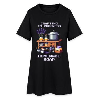 Soap in the Works | Make your own soap - Women’s T-Shirt Dress - black - Front