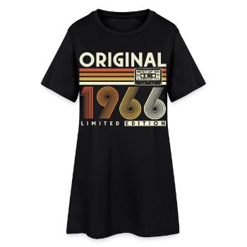 Vintage 1966 Vintage 60e anniversaire rétro - Robe T-shirt Femme - noir - Devant