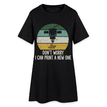 Ne vous inquiétez pas, je peux en imprimer un nouveau – Impression 3D - Robe T-shirt Femme - noir - Devant