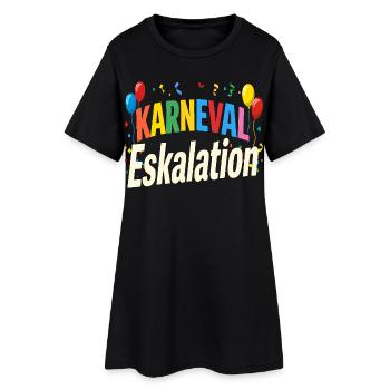 Karneval Eskalation - Frauen T-Shirt-Kleid - Schwarz - Vorne