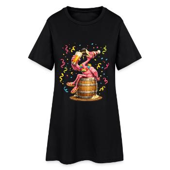 Carnival Carnival Costume Flamingo Party Beer Cologne - Women’s T-Shirt Dress - black - Front
