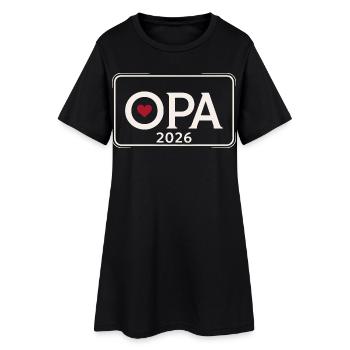 OPA 2026 Stolzer Großvater Ankündigung - Frauen T-Shirt-Kleid - Schwarz - Vorne