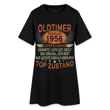 Voiture classique Février 1956 Homme 70e anniversaire - Robe T-shirt Femme - noir - Devant