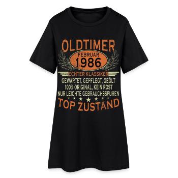 Februar 1986 Geschenk - Februar 1986 Geburtstag - Frauen T-Shirt-Kleid - Schwarz - Vorne