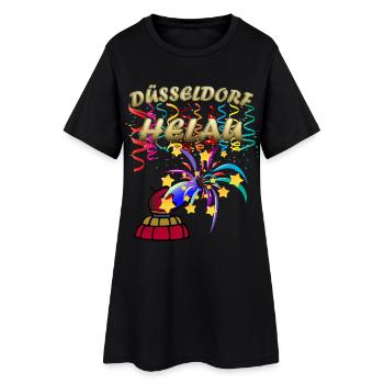 Düsseldorf Helau Karneval - Frauen T-Shirt-Kleid - Schwarz - Vorne
