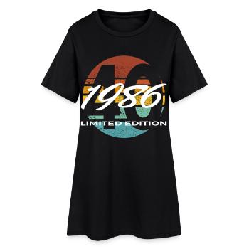 40e anniversaire 1986 cadeau pour hommes et femmes - Robe T-shirt Femme - noir - Devant