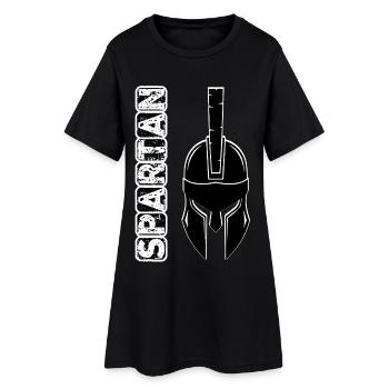 Casque spartiate grunge noir - Robe T-shirt Femme - noir - Devant