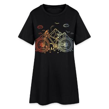 Croquis de VTT Style Vintage - Robe T-shirt Femme - noir - Devant