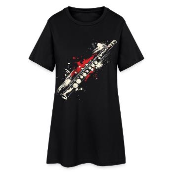 Graffiti de flûte - Robe T-shirt Femme - noir - Devant