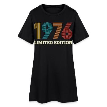 1976 édition Limitée Vintage 50 ans Anniversaire - Robe T-shirt Femme - noir - Devant