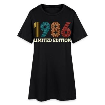 1986 édition Limitée Vintage 40 ans Anniversaire - Robe T-shirt Femme - noir - Devant