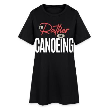 Je préfère faire du canoë Drôle d’aventure en plein air - Robe T-shirt Femme - noir - Devant