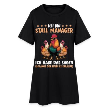 Gestionnaire d’écurie - Drôle de dicton du poulet pour hommes - Robe T-shirt Femme - noir - Devant