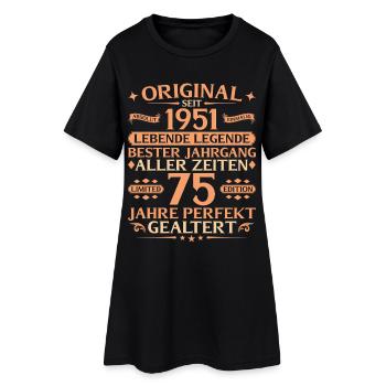 75e anniversaire absolument unique millésime 1951 - Robe T-shirt Femme - noir - Devant