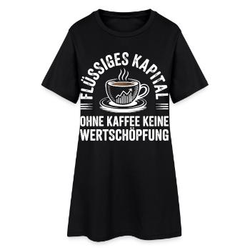Liquid Capital - Drôle de conception de bureaux de café - Robe T-shirt Femme - noir - Devant