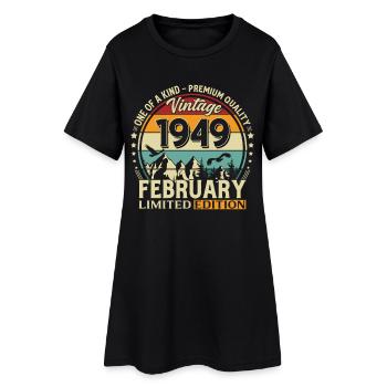 77e anniversaire février 1949 Millésime - Robe T-shirt Femme - noir - Devant