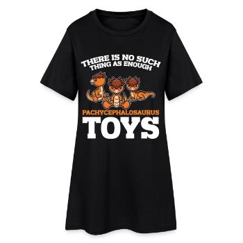 Dinosaurier-Spielzeug-Paläontologe Dino - Frauen T-Shirt-Kleid - Schwarz - Vorne