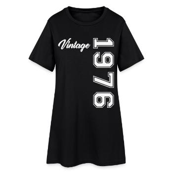 1976 Vintage Retro Geburtstagsgeschenk - Frauen T-Shirt-Kleid - Schwarz - Vorne