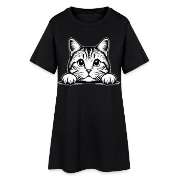 Scottish Straigh Cat - Women’s T-Shirt Dress - black - Front