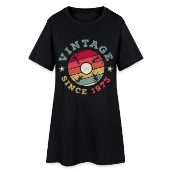 Vintage 1973 - Women’s T-Shirt Dress - black - Front