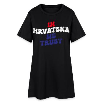 En Hrvatska, nous faisons confiance - Robe T-shirt Femme - noir - Devant