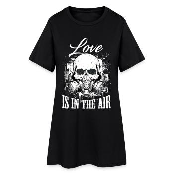L’amour est dans l’air – Grunge Gas Mask Design - Robe T-shirt Femme - noir - Devant