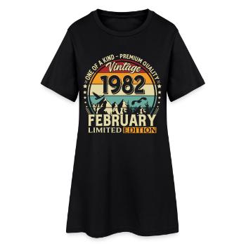 44e anniversaire février 1982 Millésime - Robe T-shirt Femme - noir - Devant