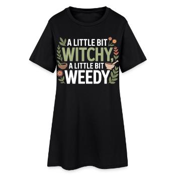 Zertifizierte klinische botanische Spezialistenbekleidung - Frauen T-Shirt-Kleid - Schwarz - Vorne