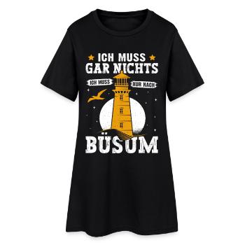Vacances à la mer du Nord N’A PAS BESOIN D’ALLER À BÜSUM - Robe T-shirt Femme - noir - Devant