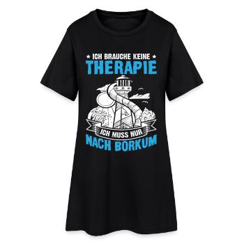 vacances en mer du Nord BESOIN DE PAS DE THÉRAPIE DOIT ÊTRE APRÈS - Robe T-shirt Femme - noir - Devant