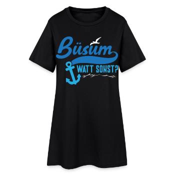 Vacances à la mer du Nord BÜSUM WATT AUTREMENT DRÔLE - Robe T-shirt Femme - noir - Devant