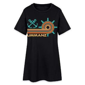 Vacances Mer Baltique ÎLE UMMANZ Fun - Robe T-shirt Femme - noir - Devant